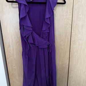 Presley Skye Vibrant Purple Silk Mini Dress